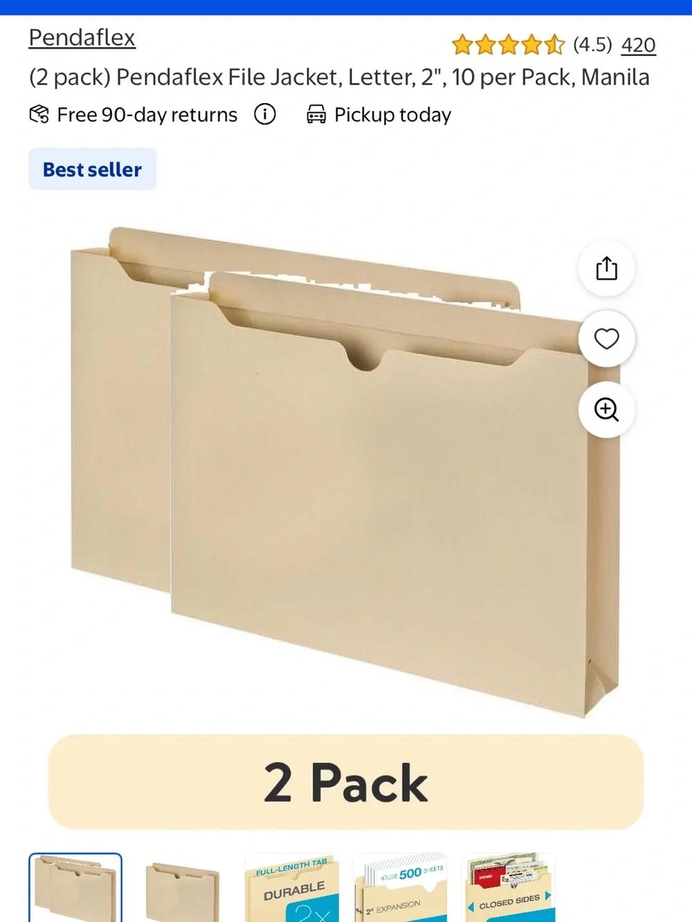N/A pack pendaflex