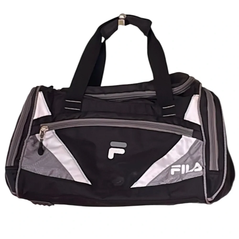 Fila Black and Gray Duffel Bag