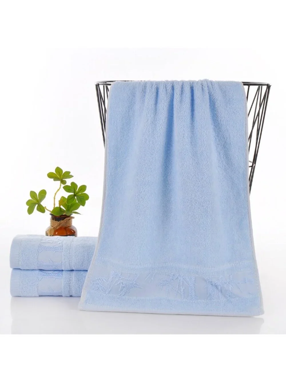 4 PCS Towels Premium Bamboo Fiber Bathroom Luxury Hand Face Towel Sets Hotel
