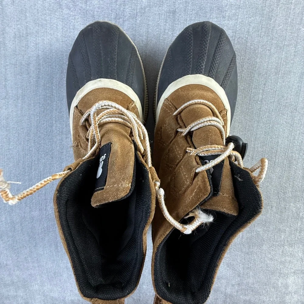 Sorel‎ Kids Out N About Classic Waterproof Suede Duck Boots Brown Size 3