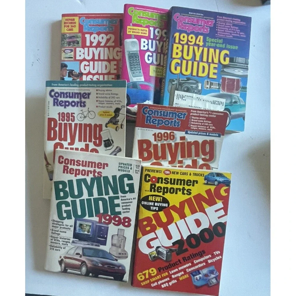 Consumer‎ Reports Buying Guide Lot Of 7 from 1999's