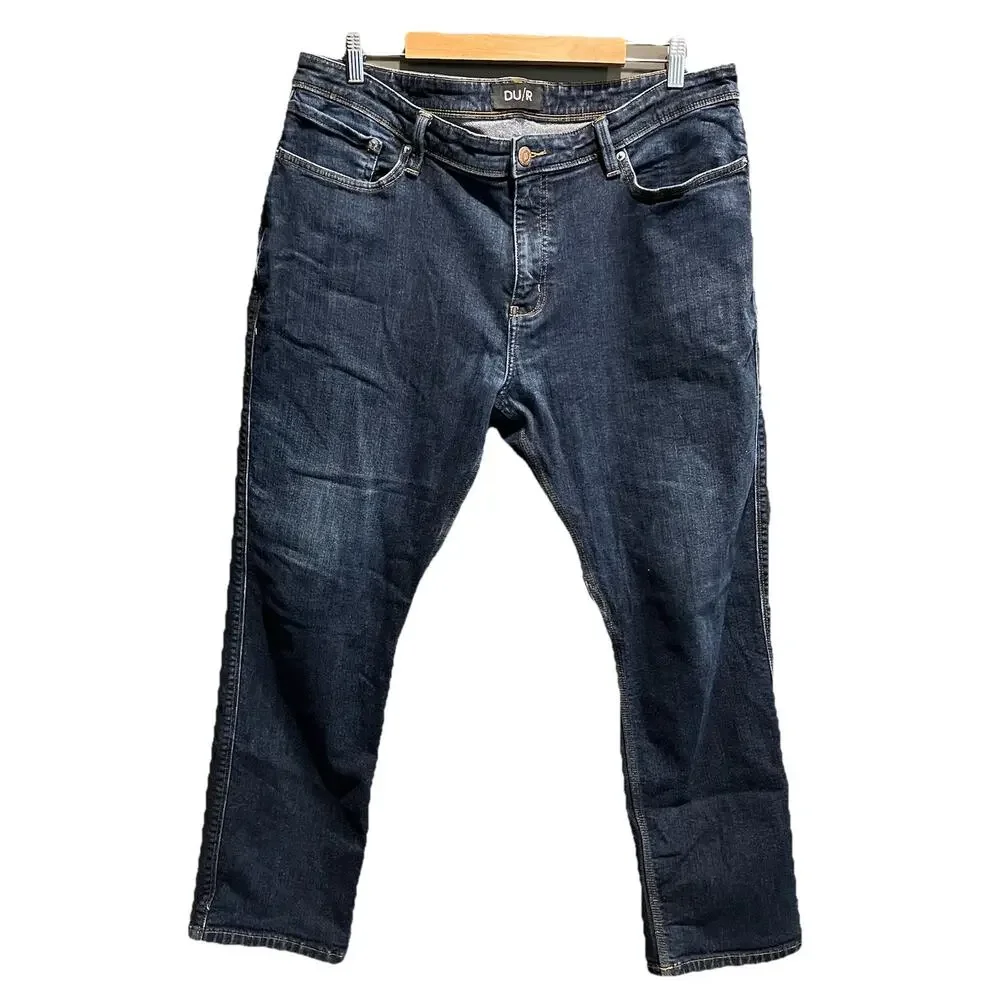 Du/er Blue Stay Dry Fireside Denim L2X Relaxed Taper Men's‎ Jeans Size 40 x 30