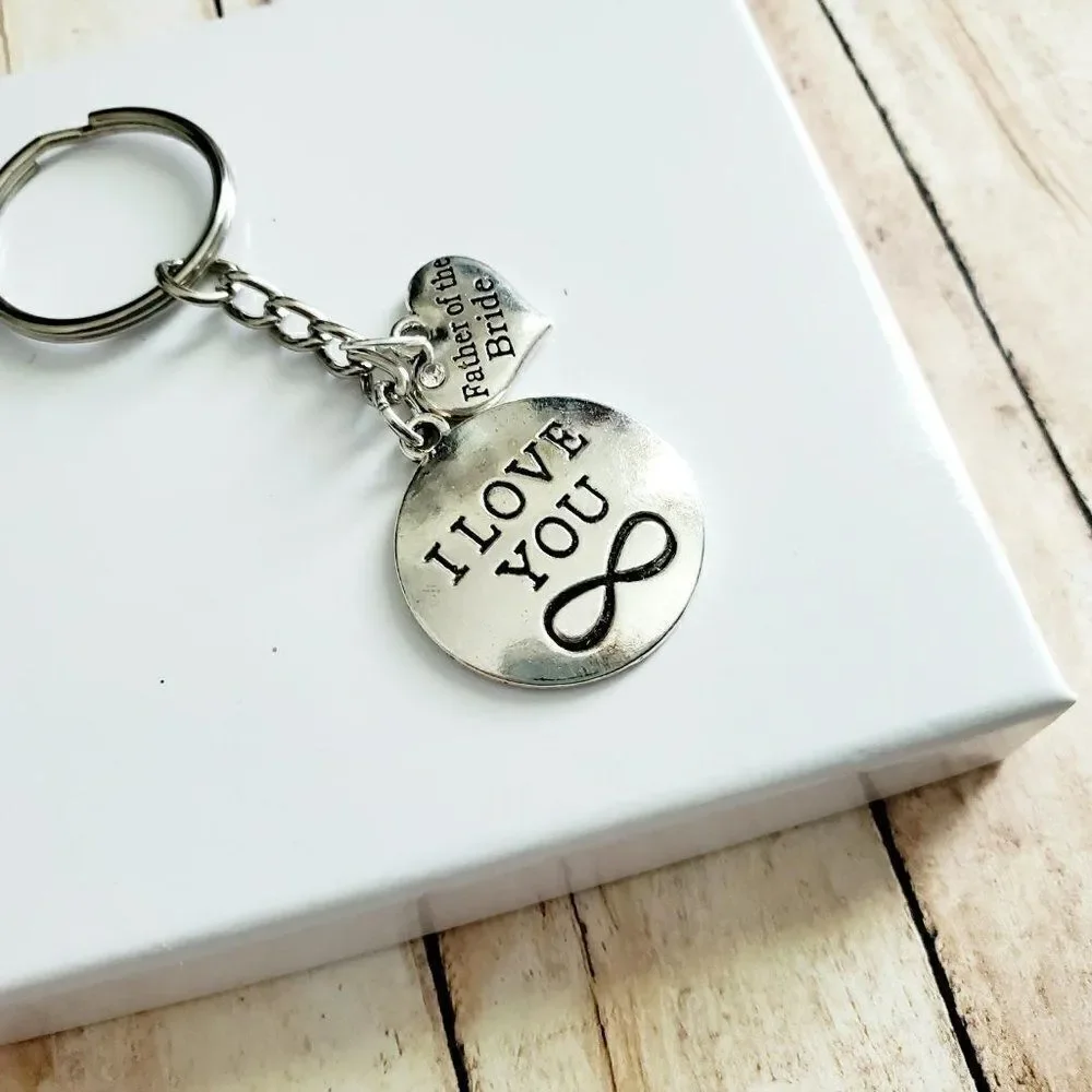 Father of the Bride Keychain, Wedding Keepsake Gift