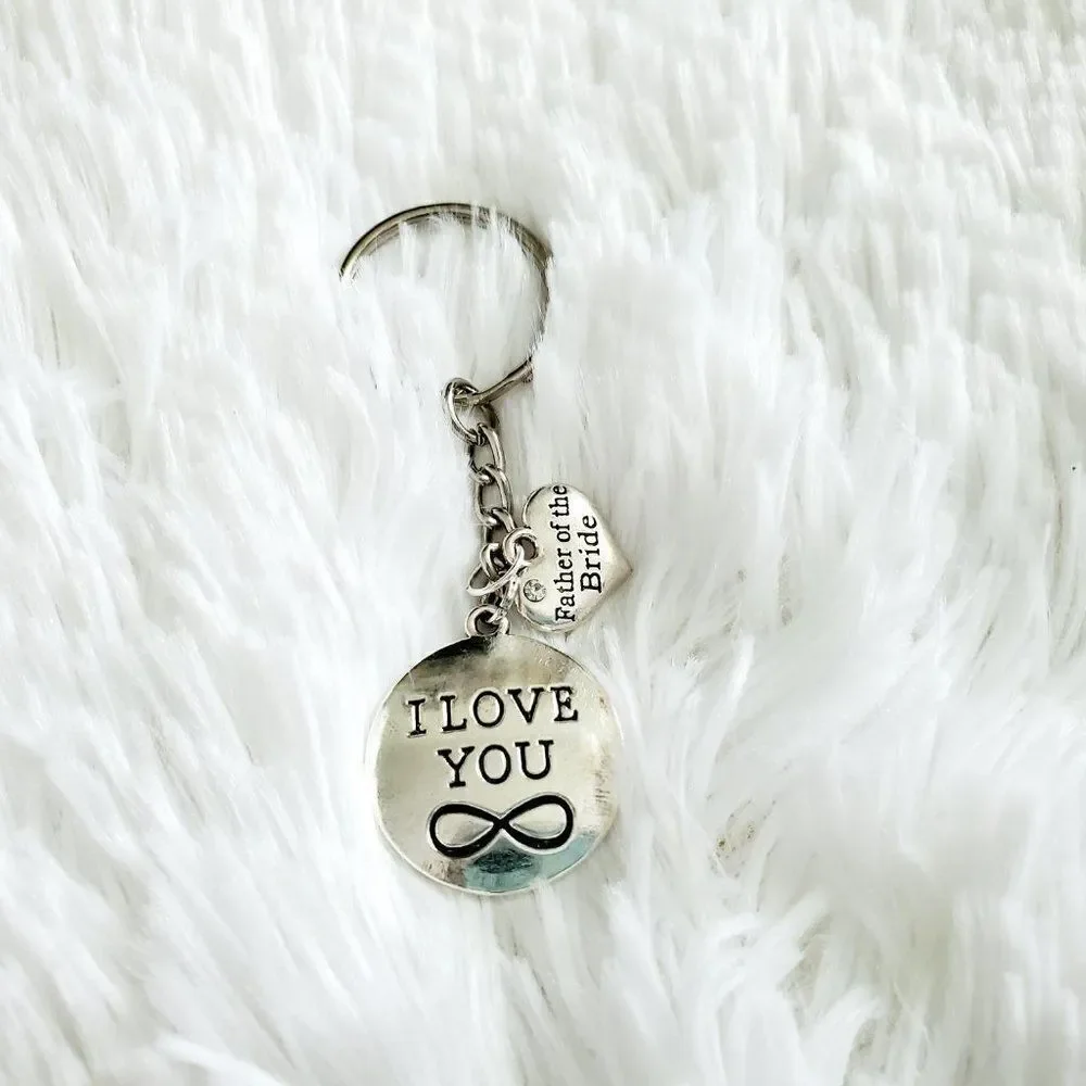Father of the Bride Keychain, Wedding Keepsake Gift