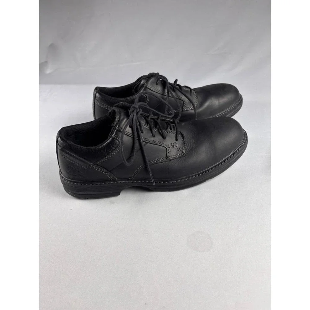 Caterpillar CAT Ergo Steel Toe Slip Resistant Black Leather Work Shoes Mens 9.5