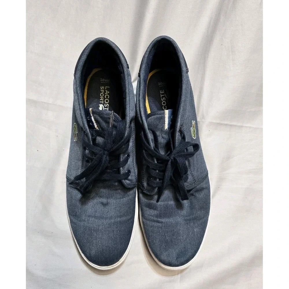 Lacoste Ampthill CS Mid Blue Chukka Sneakers Men's Size 12