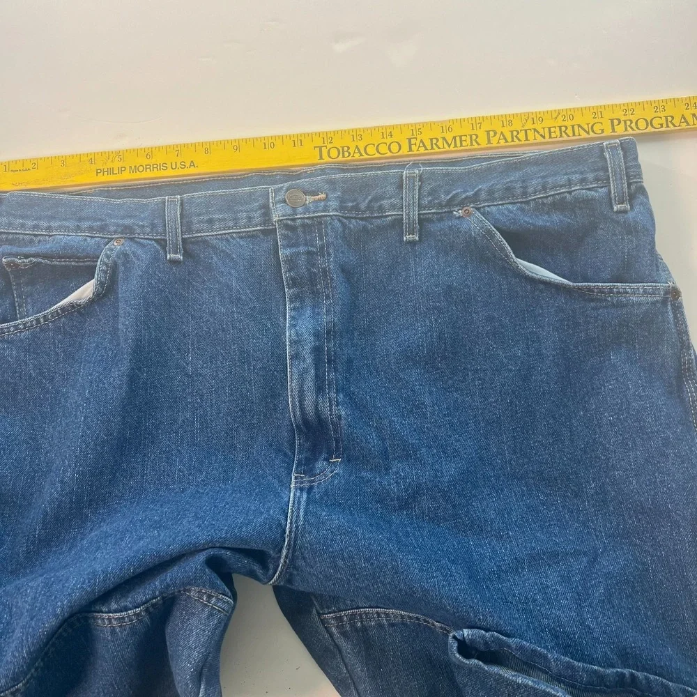 Dickies‎ Men's Carpenter Jeans 44x28 Heavy Denim Straight Wide Leg Altered READ