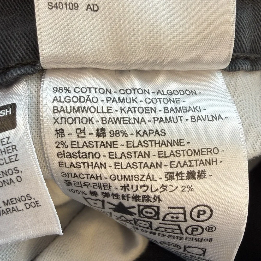 Levis 502‎ Taper Jeans Mens 33x34 (32) Black Regular Fit Stretch Denim 5-Pocket