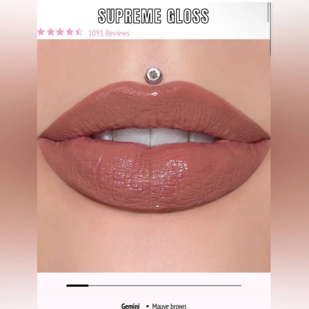 GEMINI Jeffree Star Cosmetics Lip Lippy Mauve Supreme Gloss NIB Full Pigment