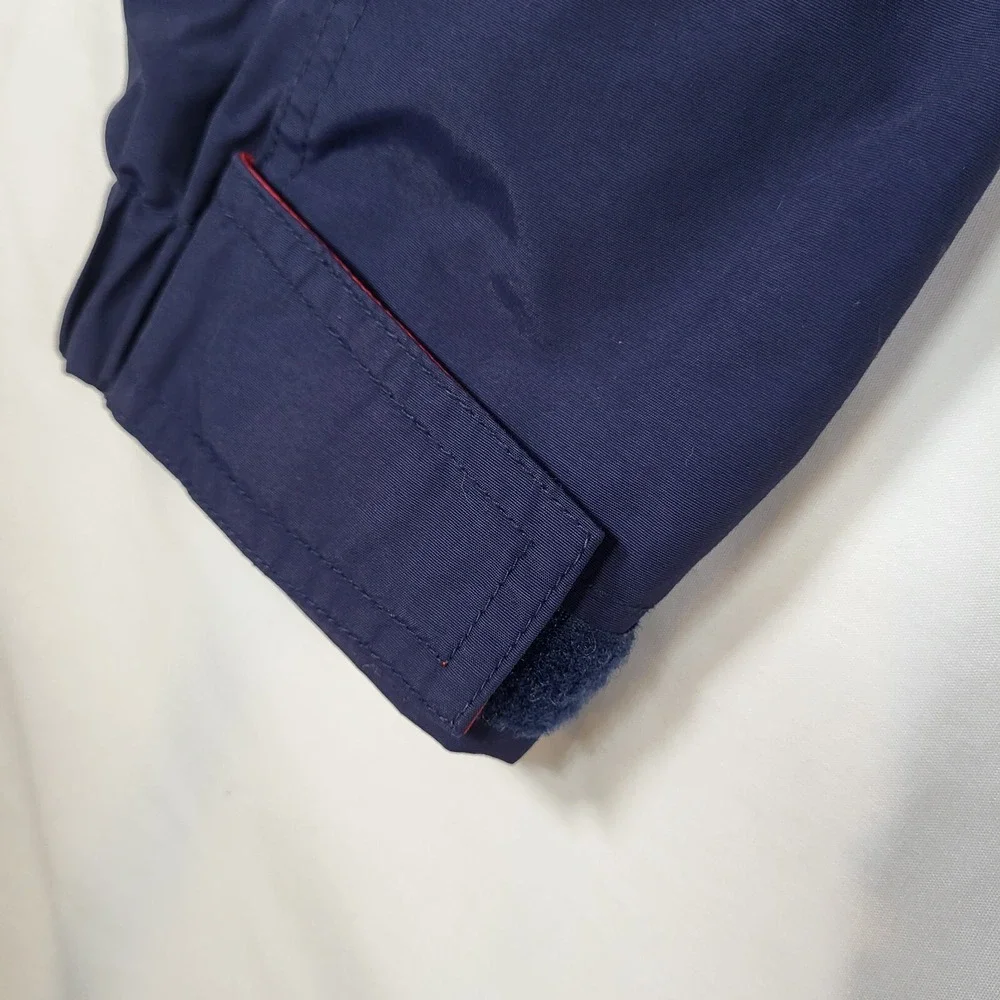 L.L. Bean Men's Large Blue Red Trim 3-in-1 Jacket Extra Zipper for Fleece Lining