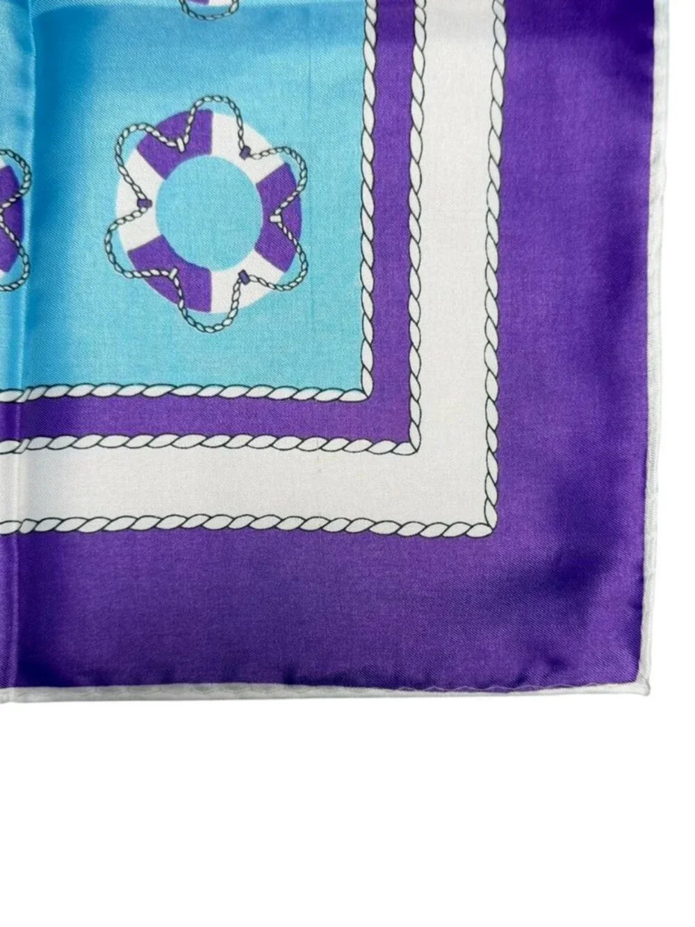 VINTAGE 100% Sillk Nautical Buoy Scarf