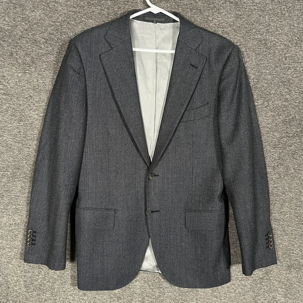 Suitsupply Lazio Blazer Mens 50 (US 40)‎ Gray Wool Slim Fit Sport Coat Guabello