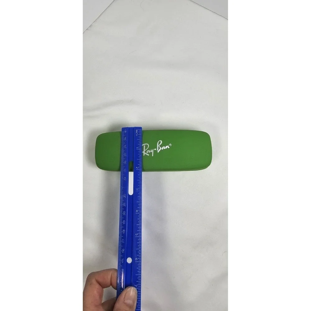 Ray-Ban Green Sunglasses Case Red Interior Hard‎ Shell Eyeglass Case