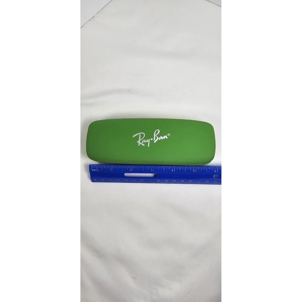 Ray-Ban Green Sunglasses Case Red Interior Hard‎ Shell Eyeglass Case