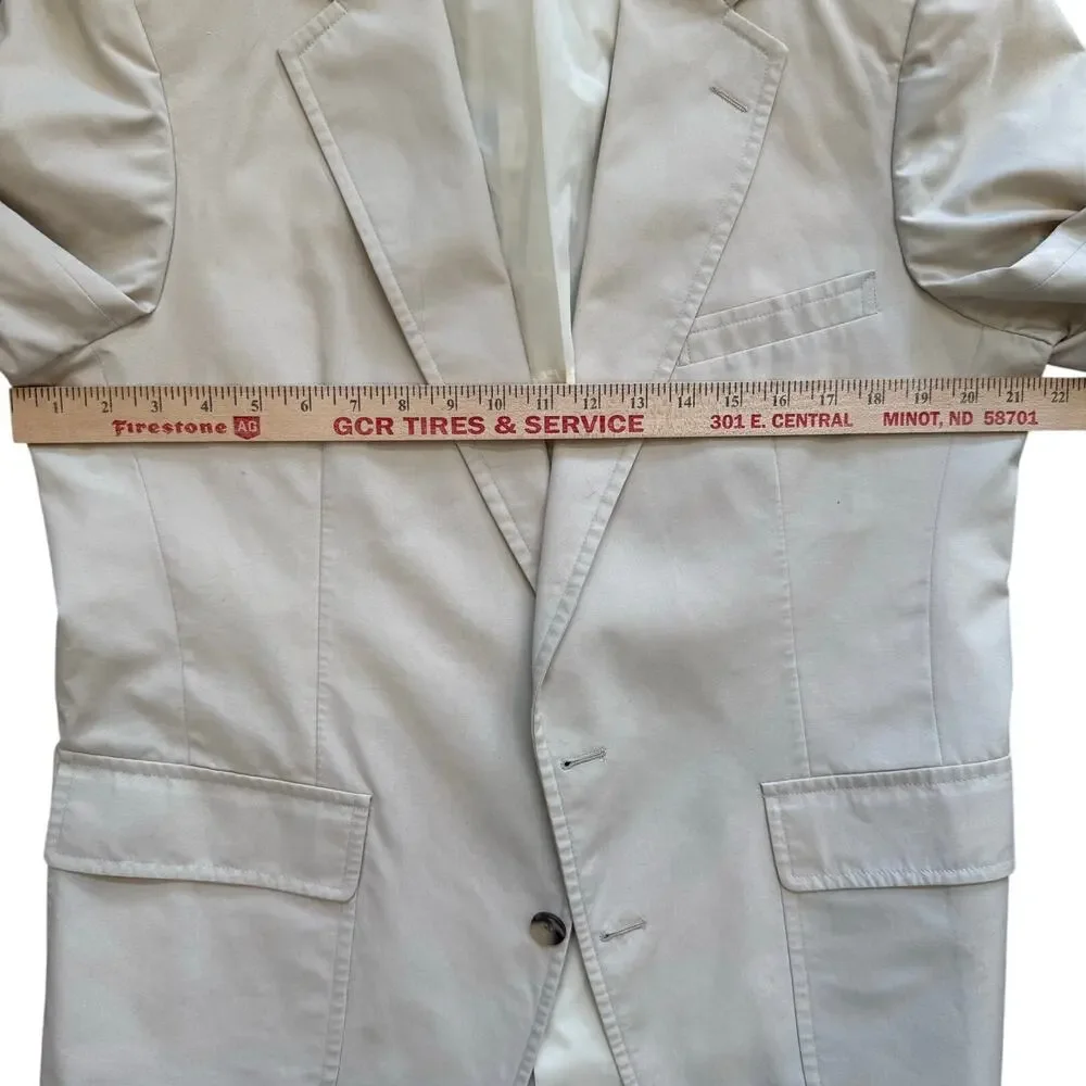 Vintage Gokeys Men's Blazer Size ? Tan Washable Classic Pockets Made in USA