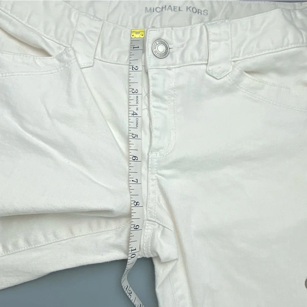 Michael Kors off white midrise straight leg jeans women's size 8