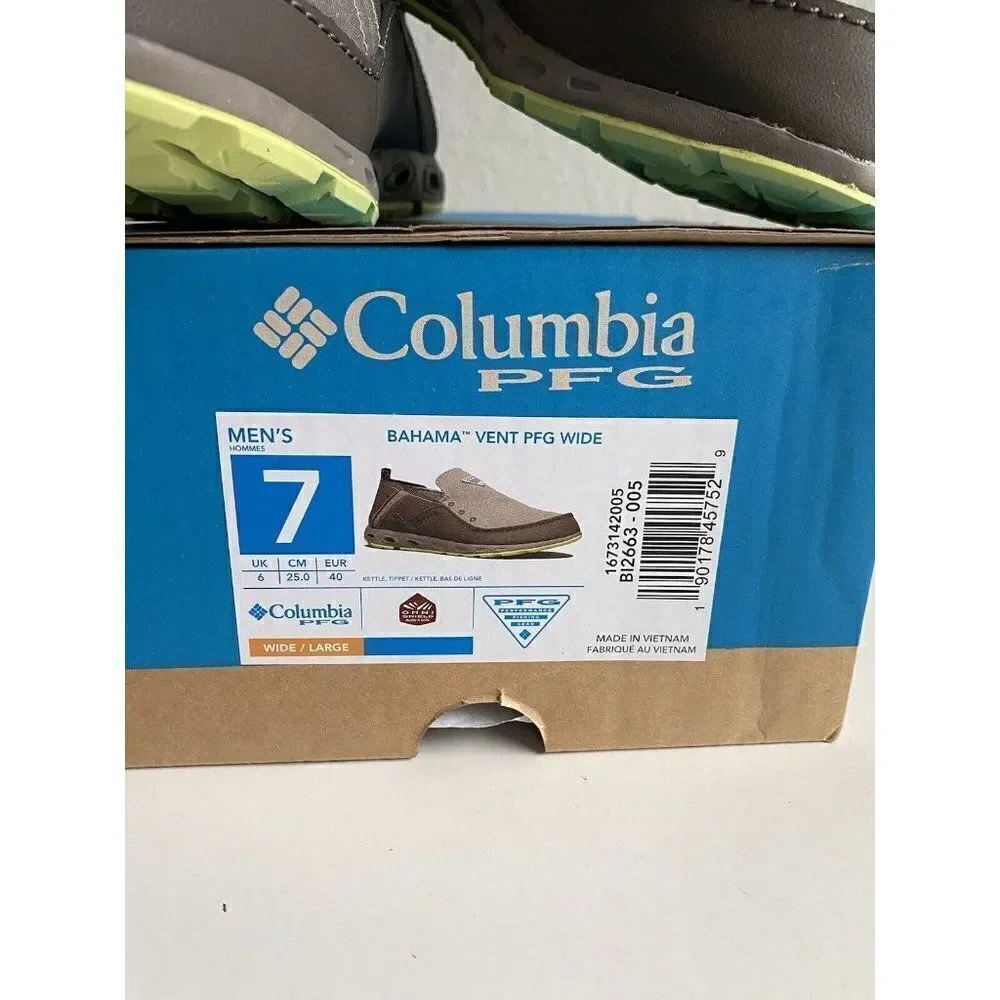 Columbia‎ Men's Sz 7 Bahama PFG Series Water Boat Shoes WIDE Width Slip On Shoes