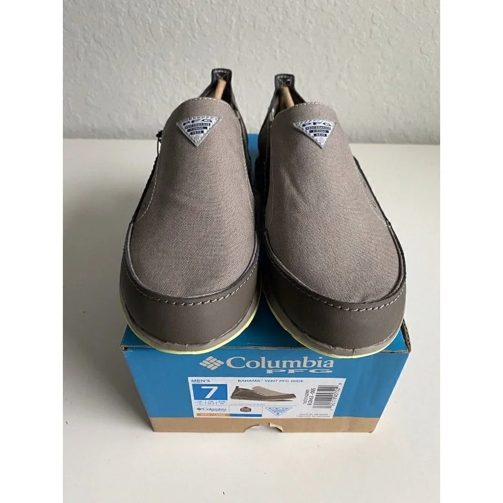 Columbia‎ Men's Sz 7 Bahama PFG Series Water Boat Shoes WIDE Width Slip On Shoes