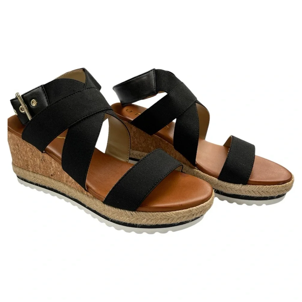 Unisa‎ Unpaisey Black Wedge Sandal