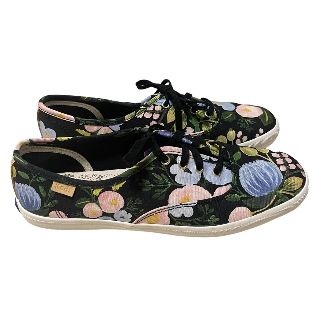 Rifle Paper‎ Co. x Keds - Black Botanical Champion Sneaker