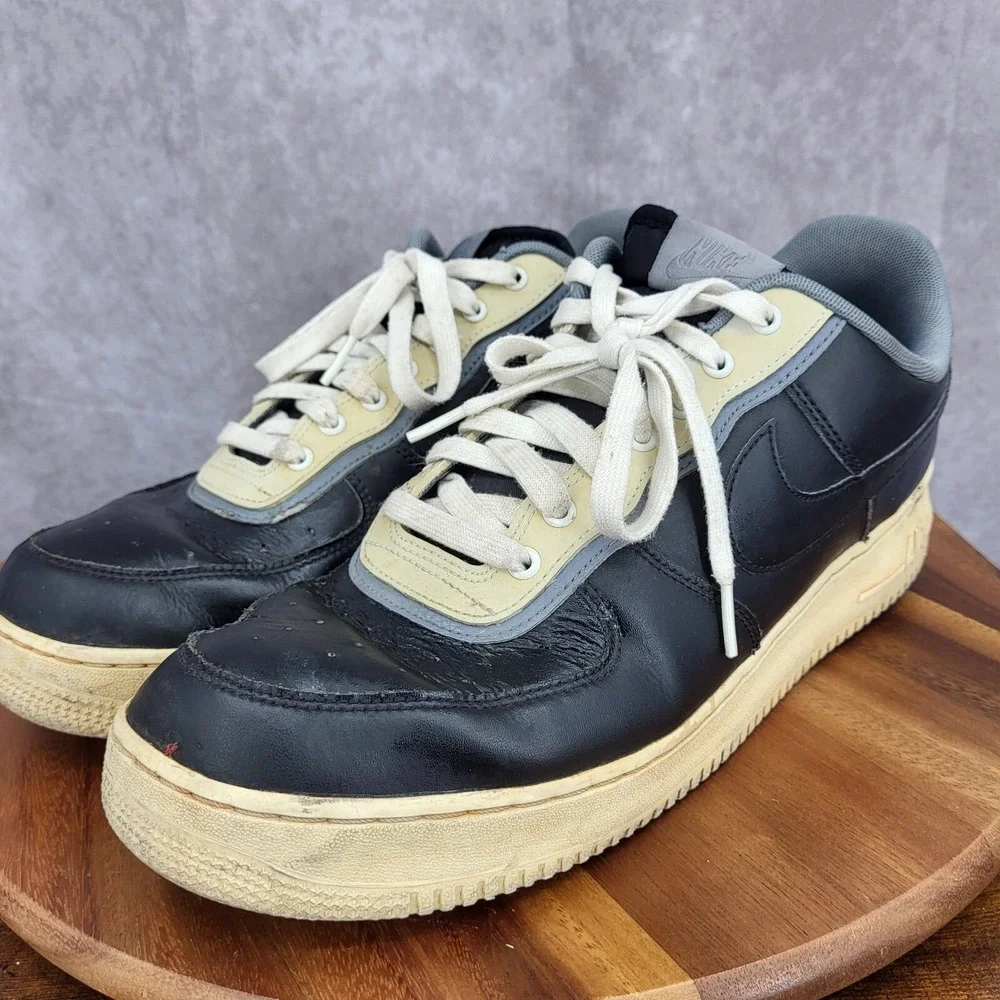 Nike Air Force 1 LV8 Sneakers Mens 13 Black Pure Platinum Lace Up Shoes Platinum