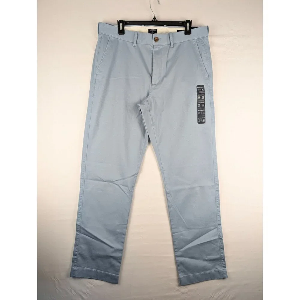J.Crew Pants Mens 33x32 Light‎ Blue Straight Fit Chino