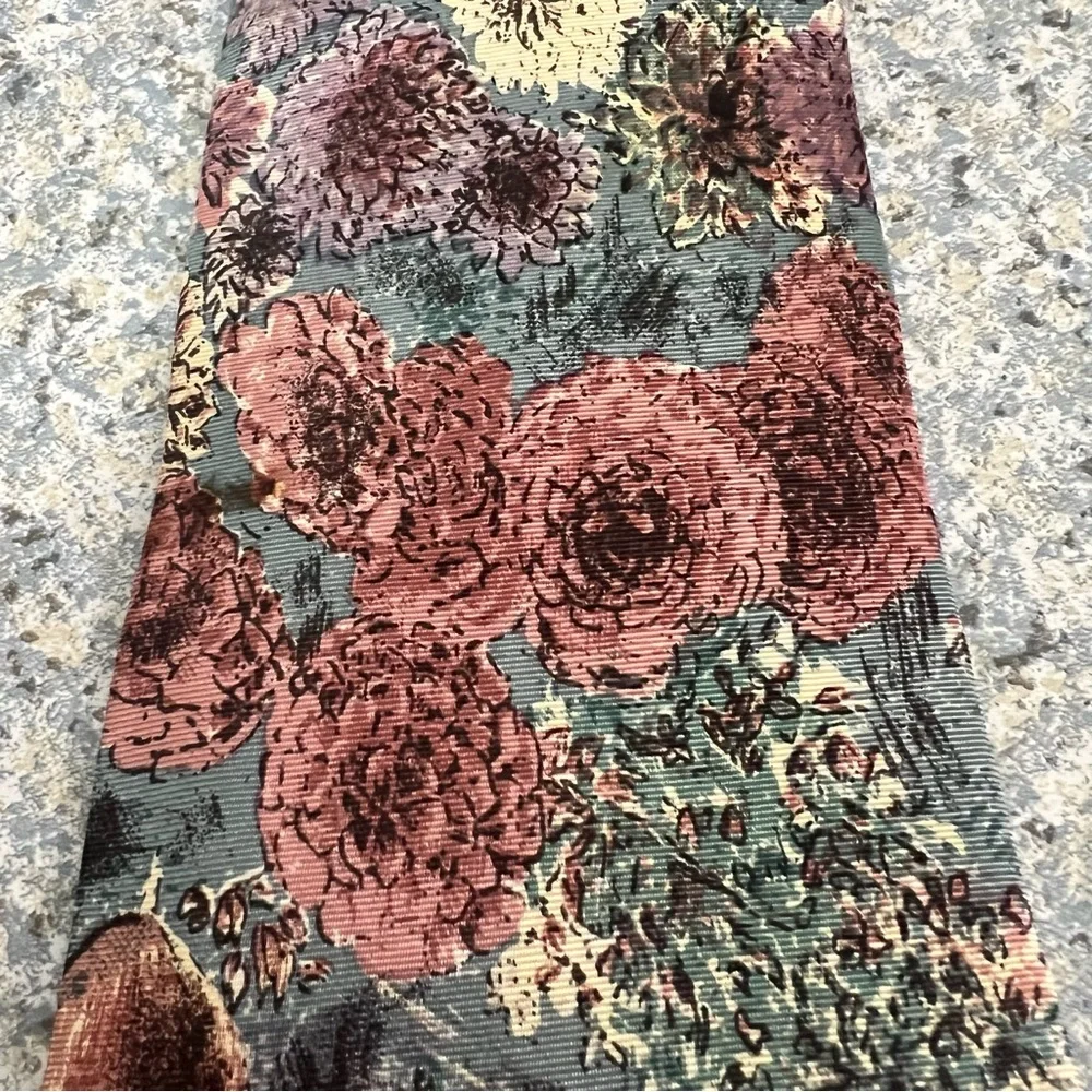 Torriani Multicolor Floral 100% Italian Silk Tie