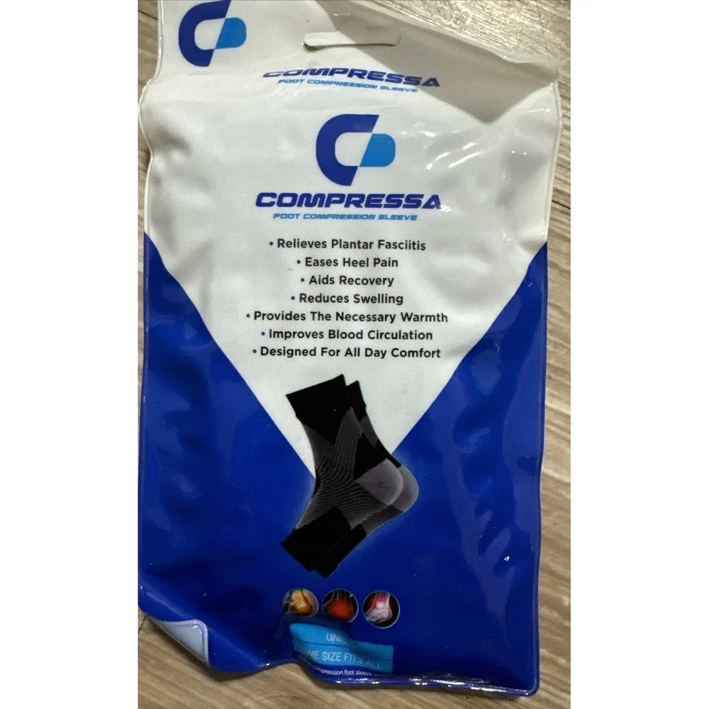 NEW‎ COMPRESSA Compression Socks For Plantar Fasciitis Heel Pain Circulation