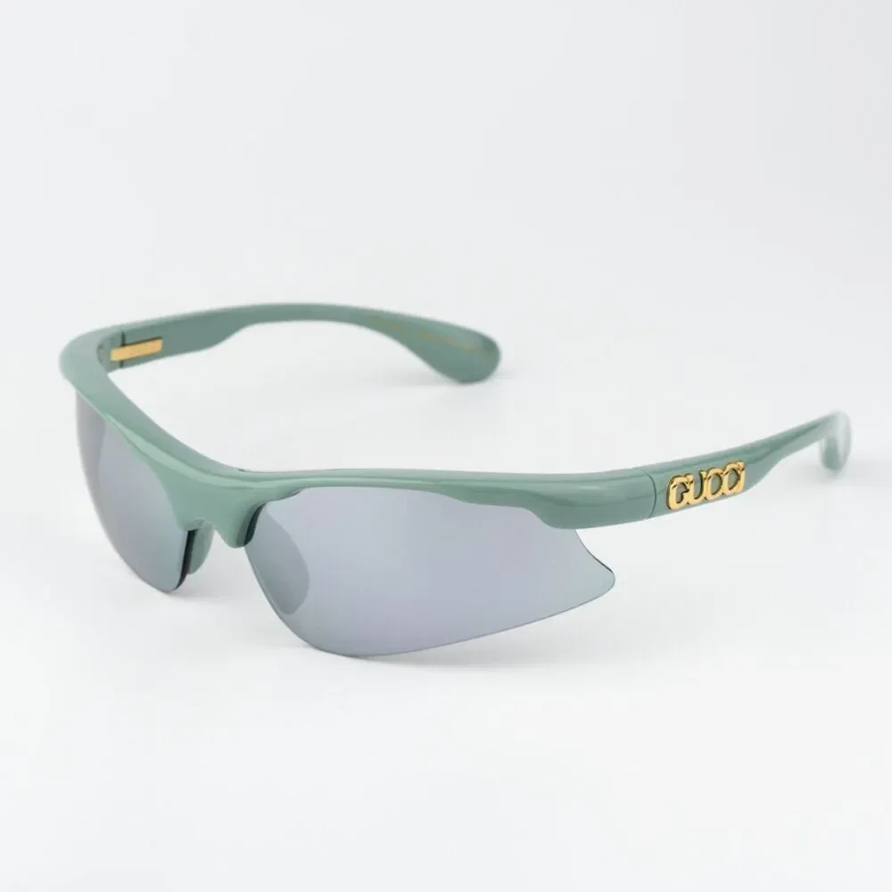SALE! Gucci Men Sunglasses Green Silver Mirror Mask GG1774S 005 BRAND NEW