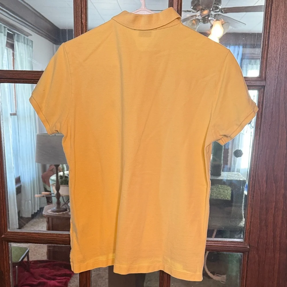 Ralph Lauren Girl Yellow Classic Fit Cotton Pique Short Sleeve Polo Shirt L14-16