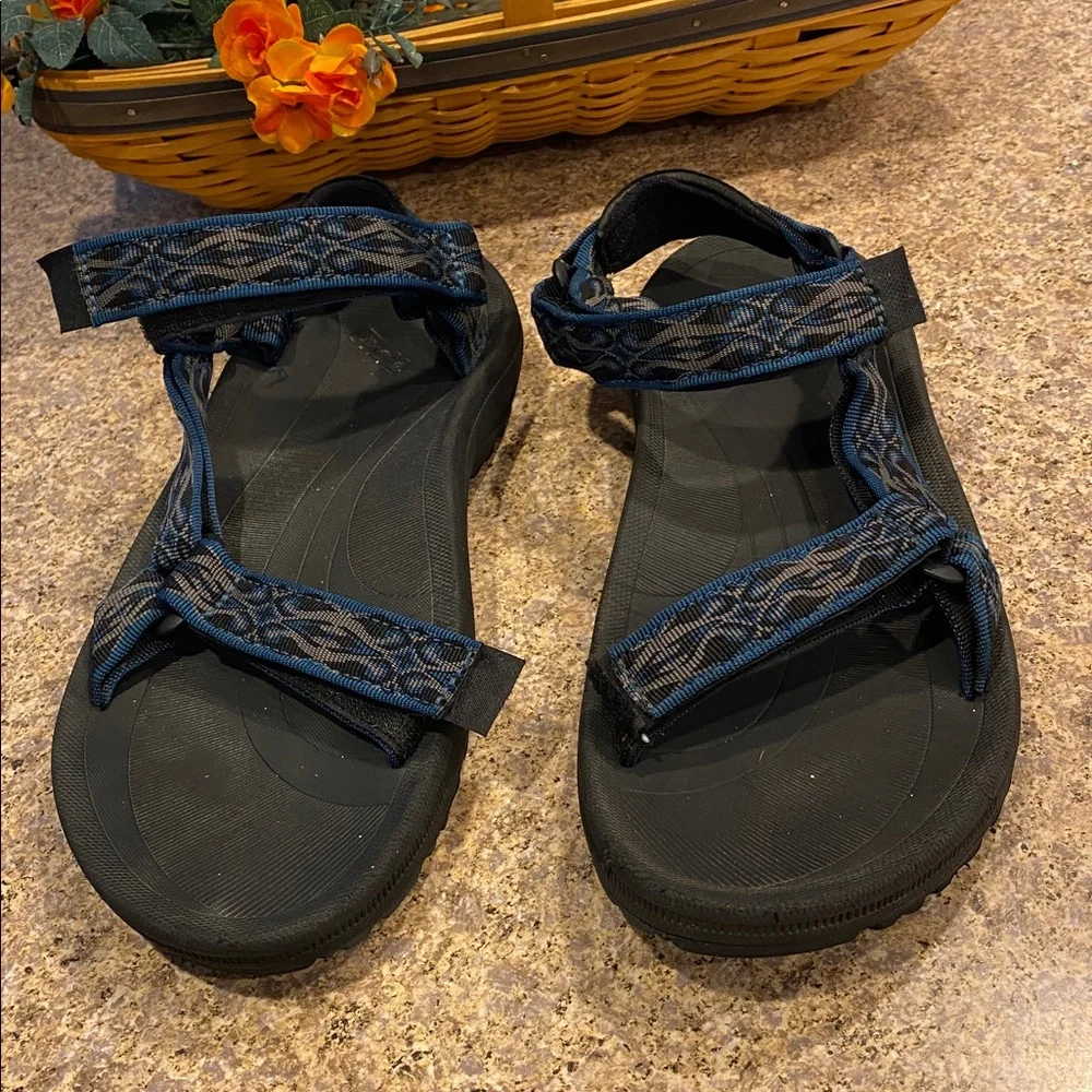 Teva 6584 Sandals Water Walking Hiking Blue Black Gray US 11 USED Mens