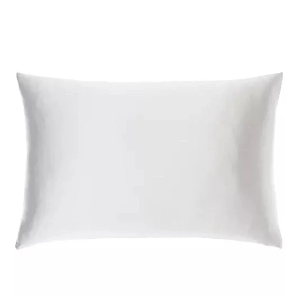 One Donna Karan Silky Pillowcase Standard White Lyocell Silk Blend 20x30