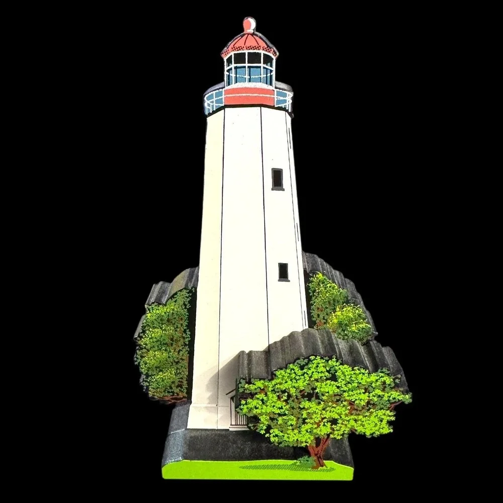Sandy Hook Light Highlands New Jersey 1999‎ Shelia's Wood Shelf Sitters SIGNED