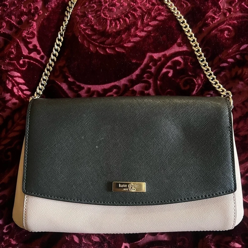 Kate Spade Black and Blush Shoulder/Crossbody Bag