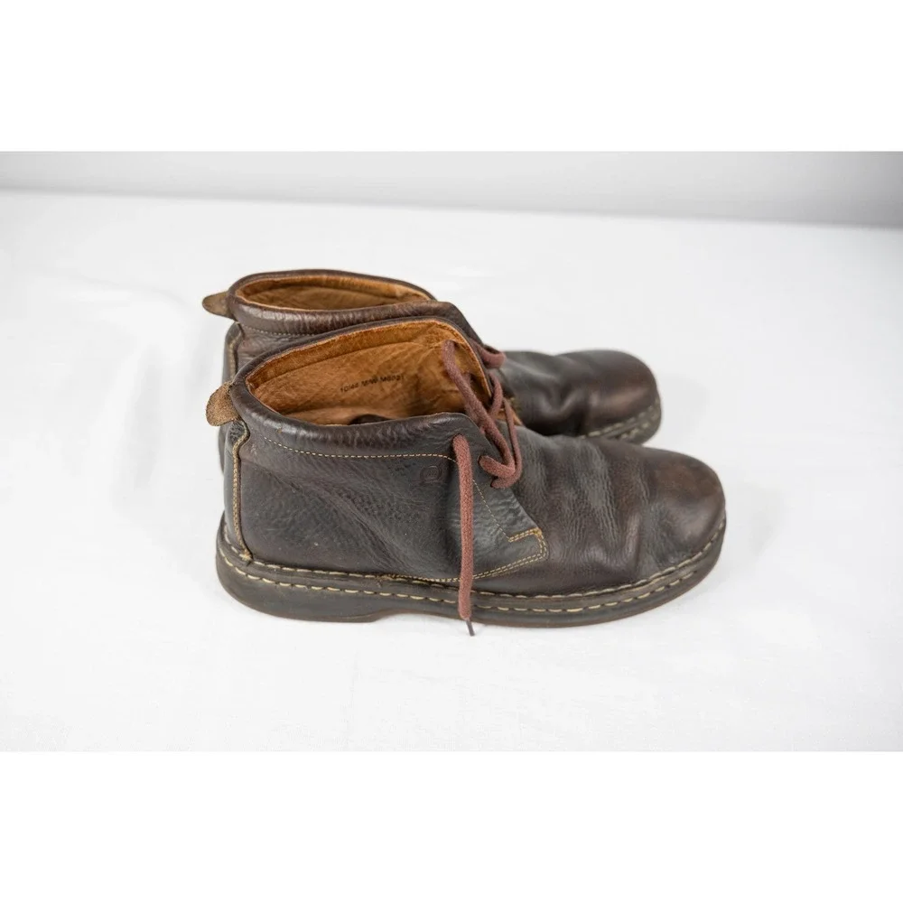 Born Chukka Boots Mens 10 Brown Good Leather Lace Up Ankle M6021 casual