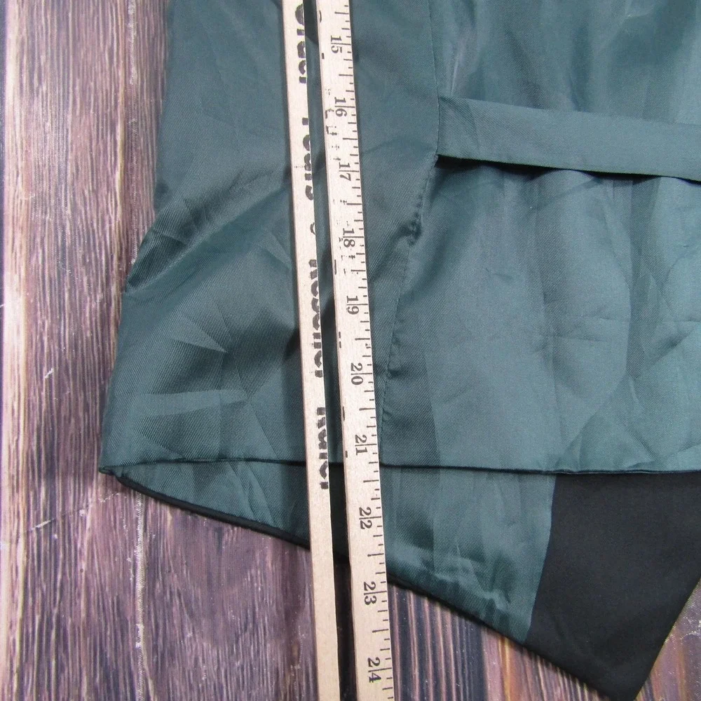 Suit Vest Vercini Mens 50 Black Wool Polyester 3 Piece Belted Formal Waistcoat