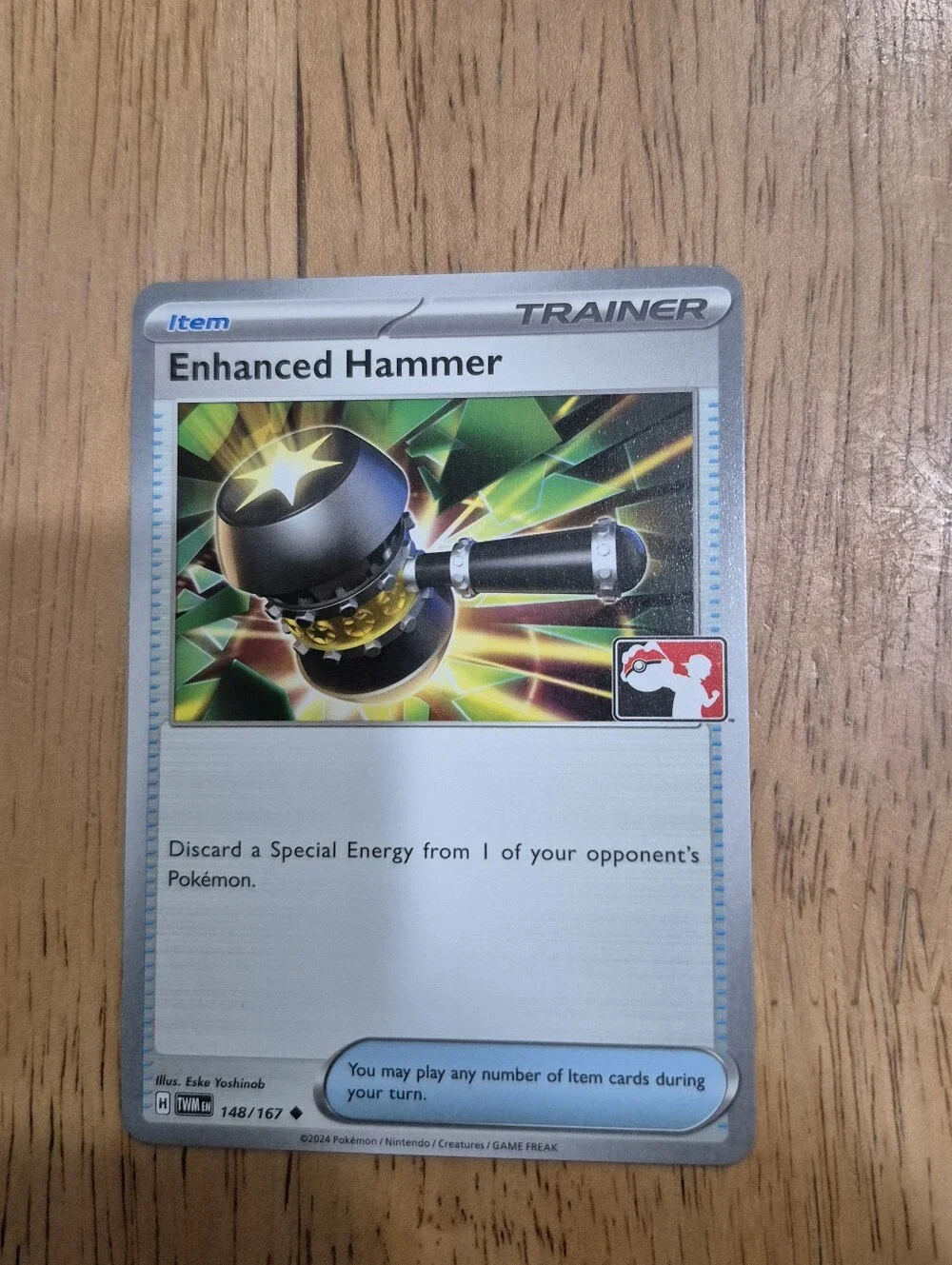 QTY 2 Pokemon Enhanced Hammer Pokémon Trainer Item Card