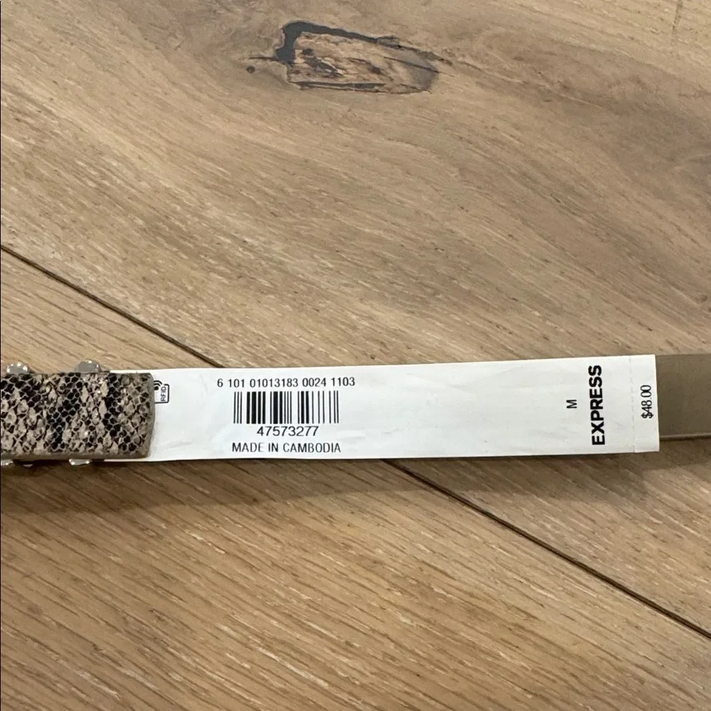 Express Snakeskin Print Belt