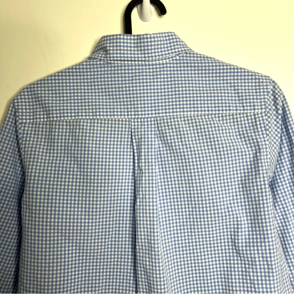 Ralph Lauren Performance Gingham Poplin Button Down Long Sleeve Shirt