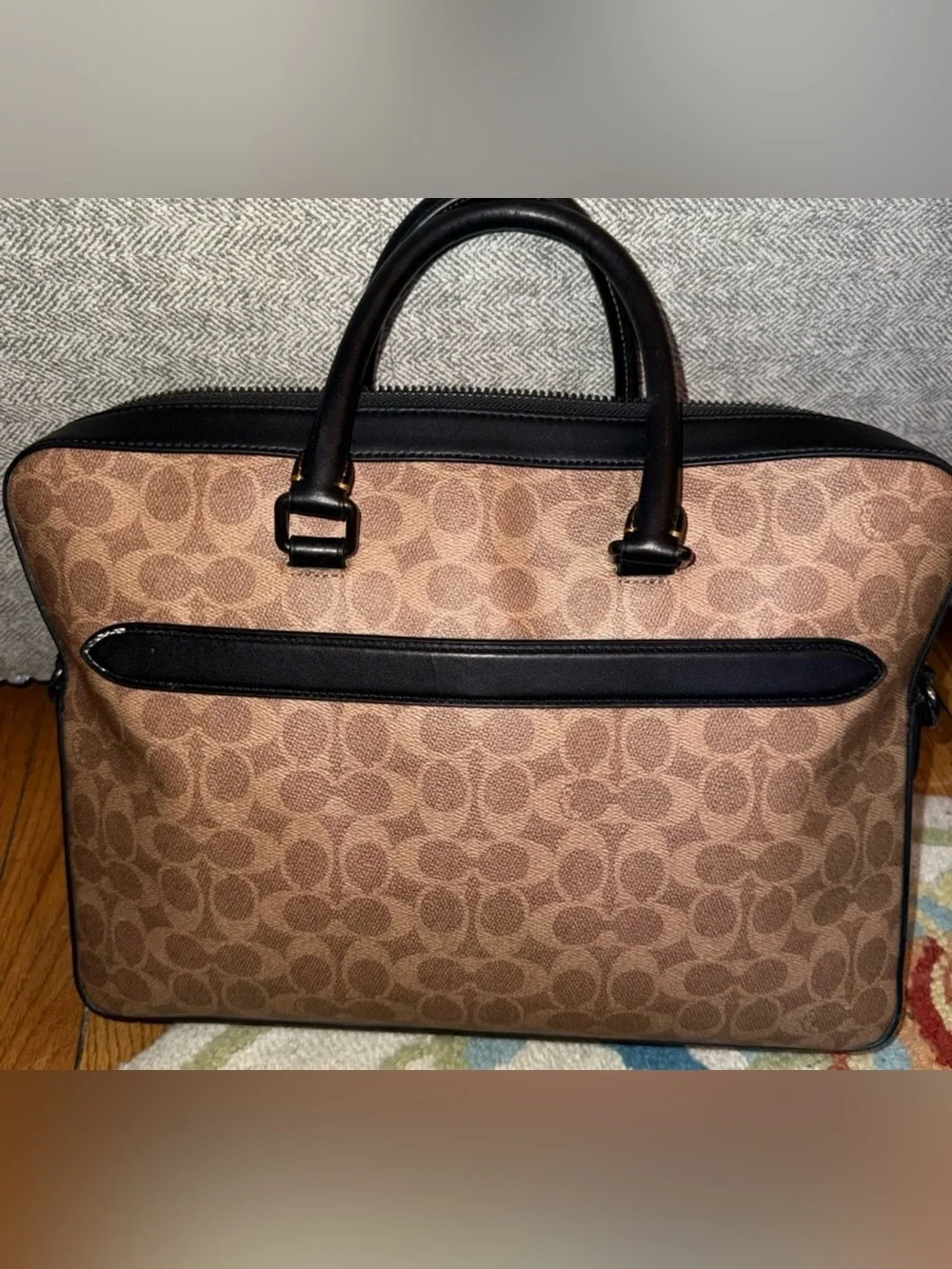 Coach briefcase signature