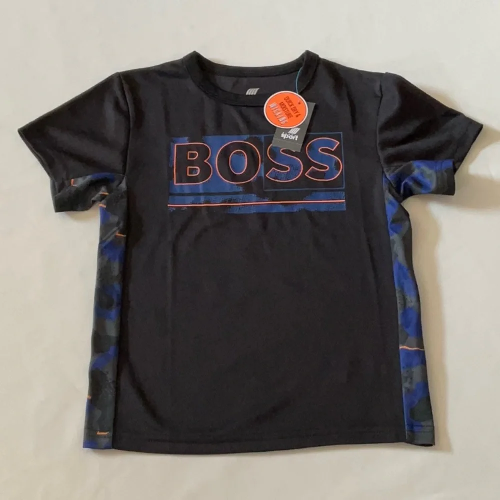 The children place‎ toddlers kids graphic mesh performance top black size XS TP