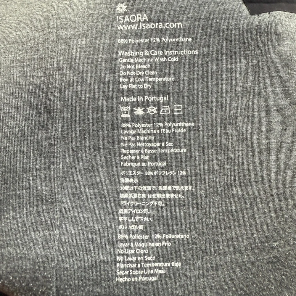ISAORA‎ Men's Charcoal Grey Tech Bomber Jacket Full Zip Size Small