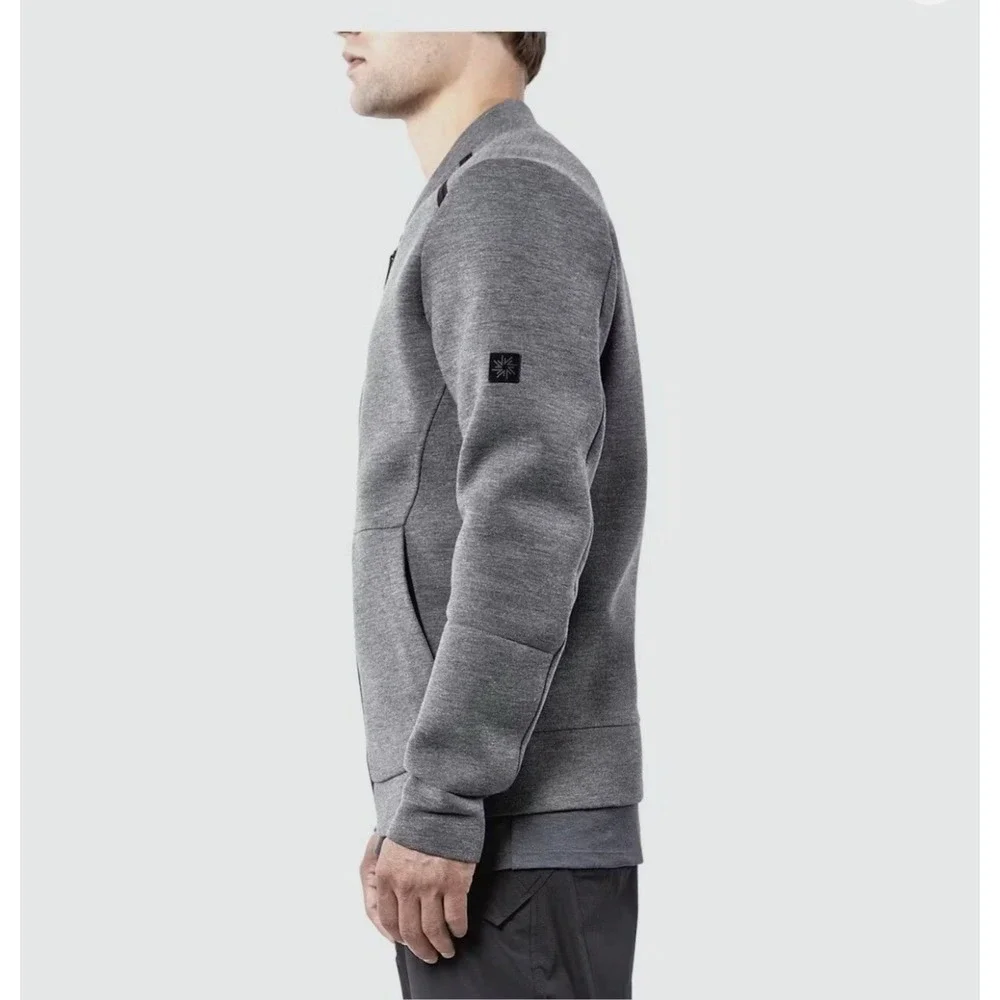 ISAORA‎ Men's Charcoal Grey Tech Bomber Jacket Full Zip Size Small