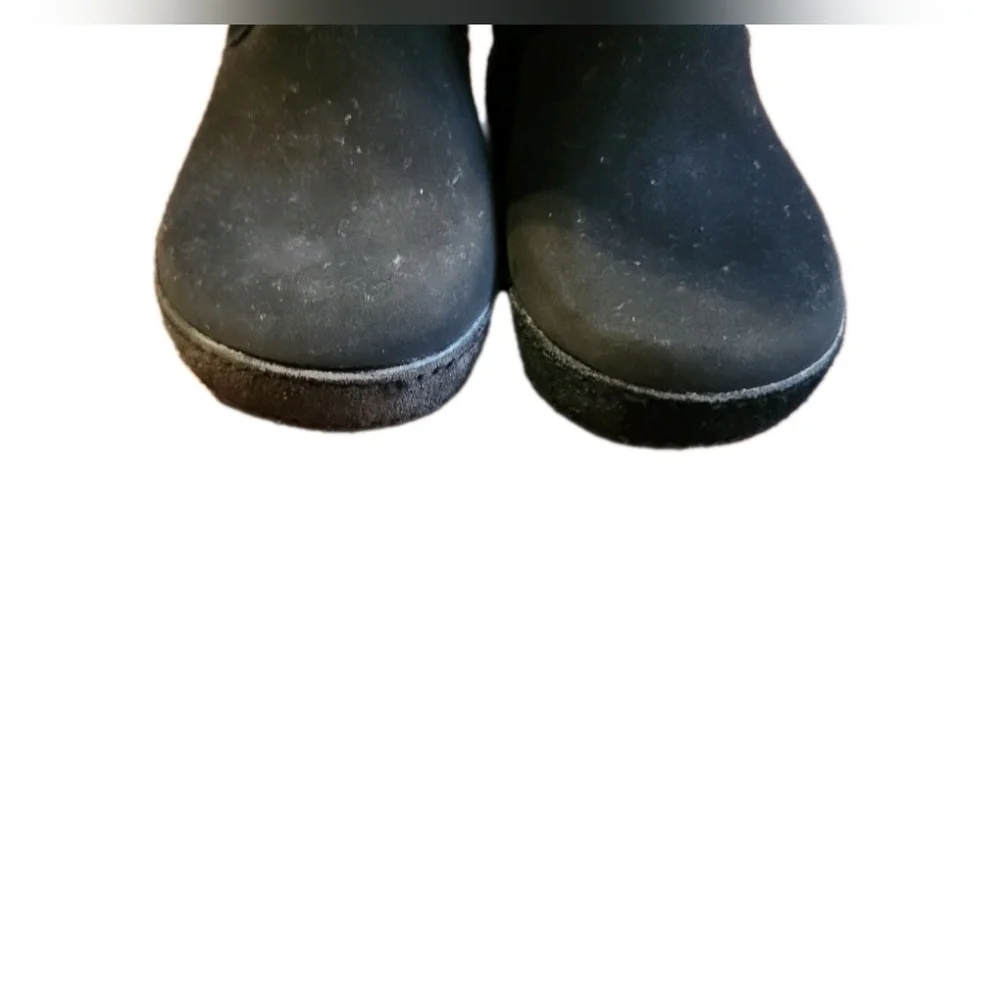 Crocs Black Buckle Boots Zip‎ Up Little Kids Girls Size C10 Winter Preppy