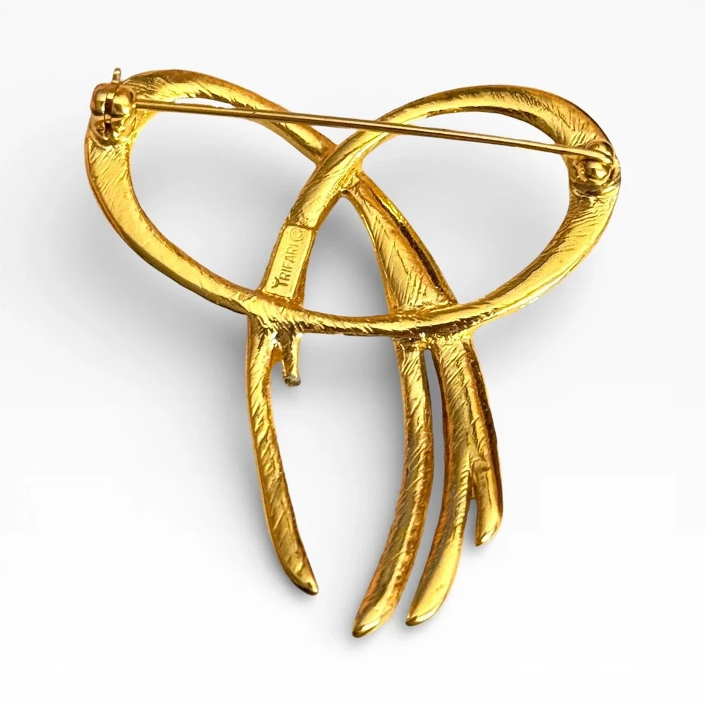 Trifari signed gold