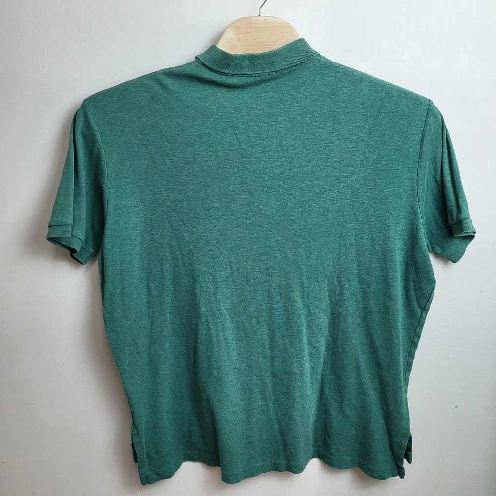 Mens Polo Ralph‎ Lauren Mens XL Green Heathered Cotton Short Sleeve Polo Shirt