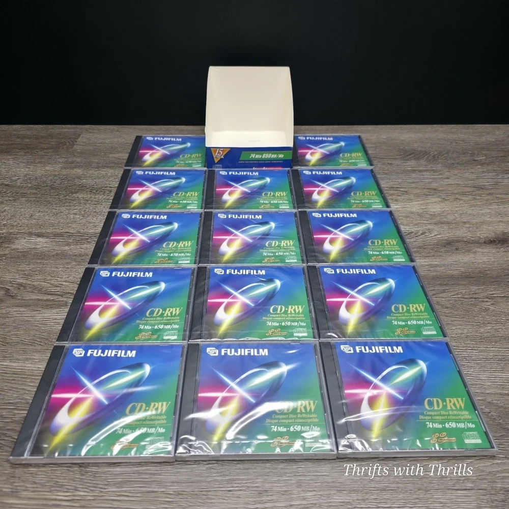 Fujifilm CD-RW 74 Min 650MB Rewritable Compact Disk - Lot Of 14 - New CD-RW's