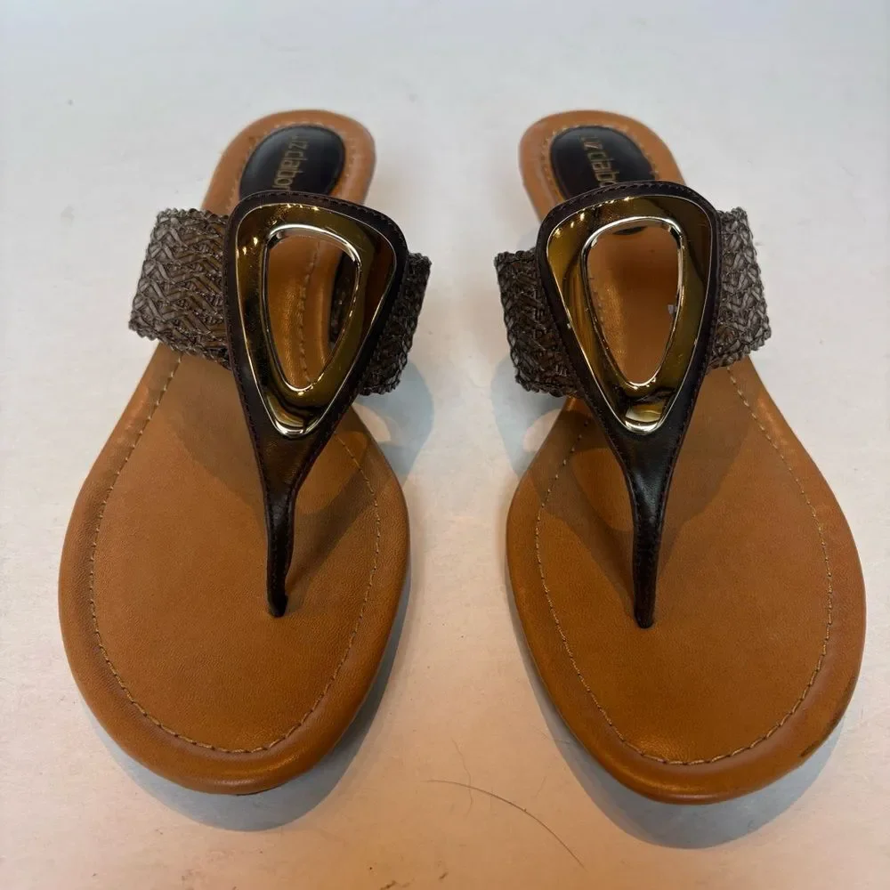 Liz Claiborne sandals metal