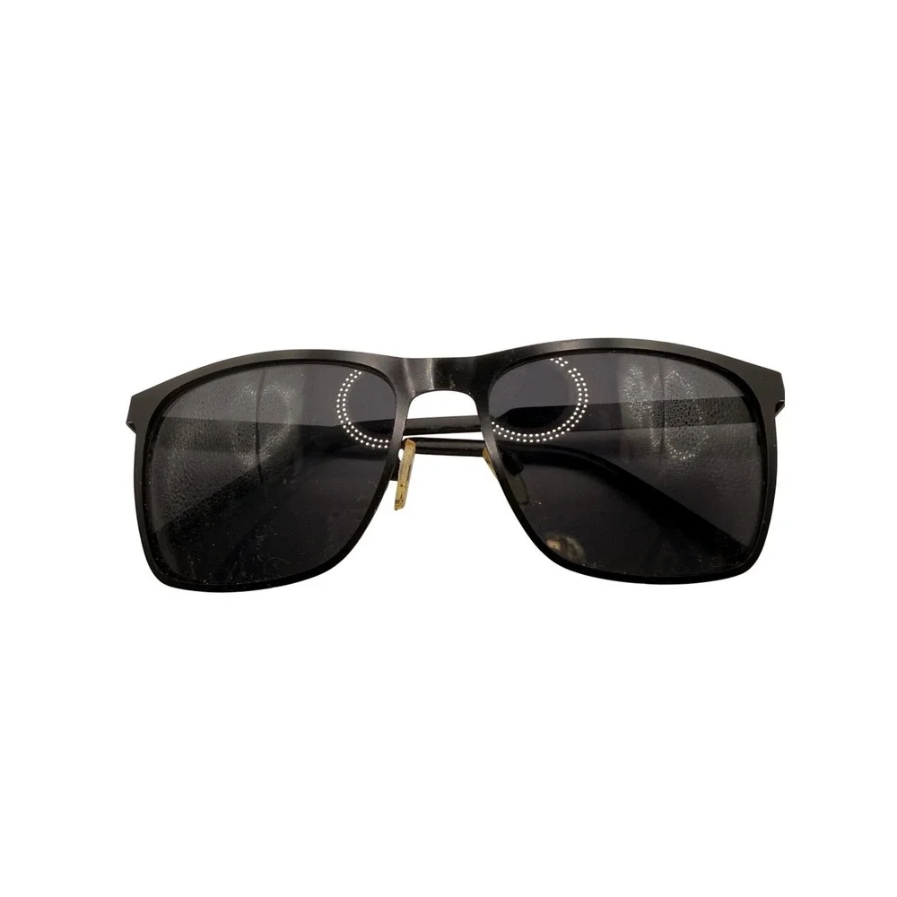Oscar de la Renta Matte Black Rectangular Metal Sunglasses OSS8012MCEN 002