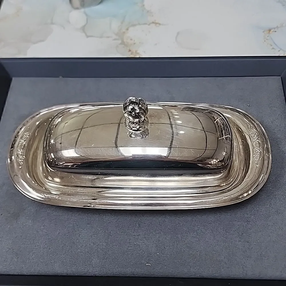 Vintage Silver Plated Butter Dish